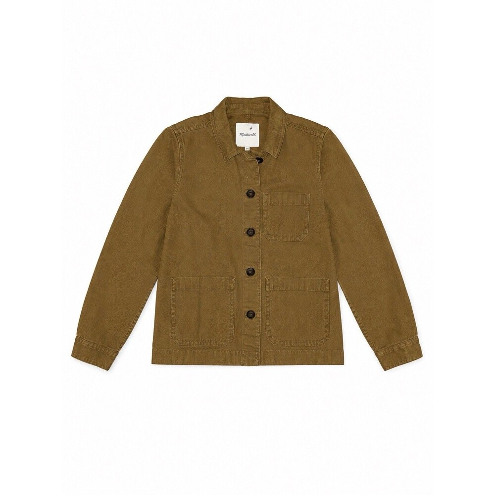 Madewell Garment Dyed Ashwood Chore Coat Dark Tobacco XS Cotton Jacket